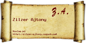 Zilzer Ajtony névjegykártya